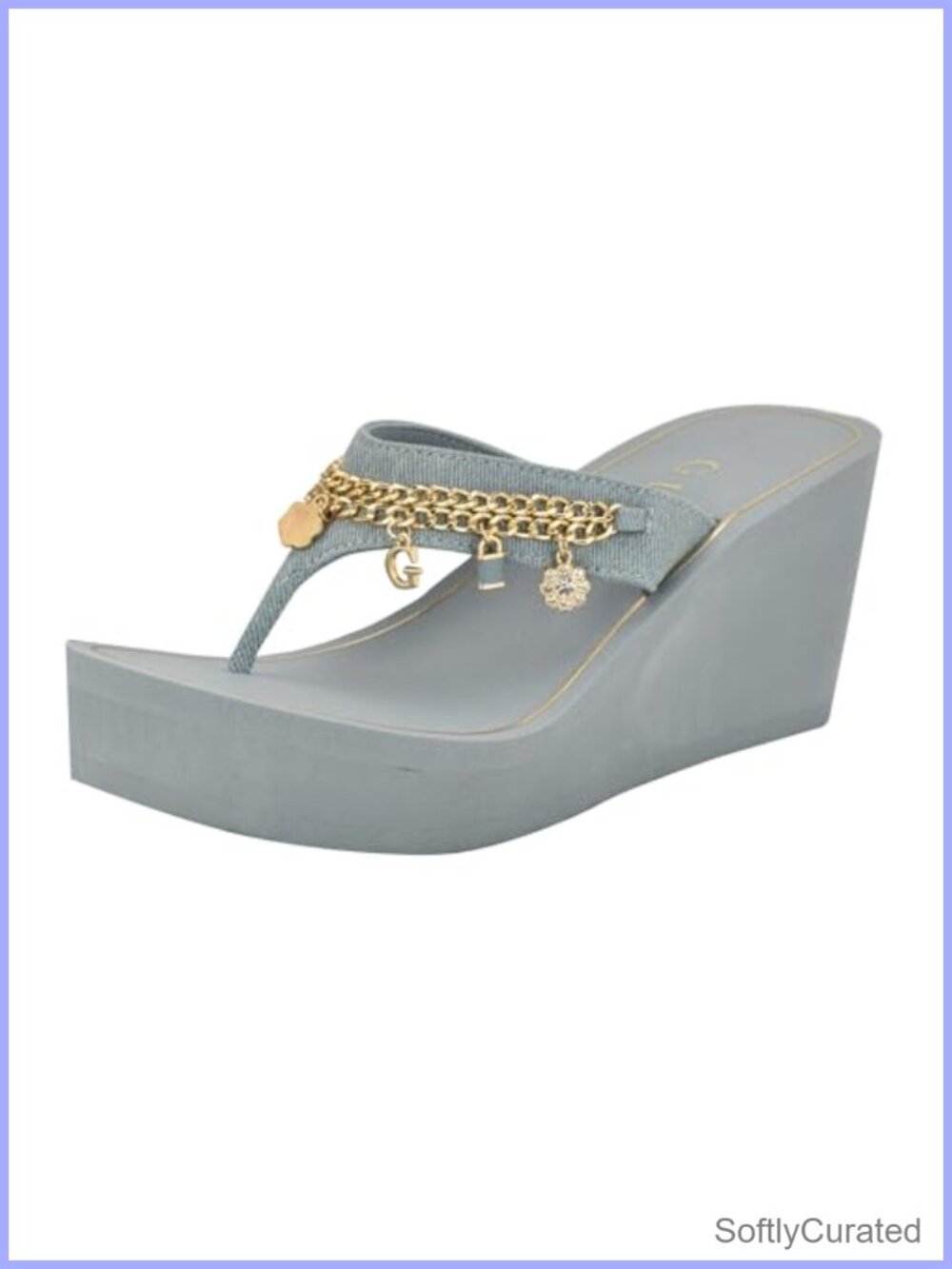 Sutton Women's Platform Wedge Sandals Slip-On Open Toe Textile Upper